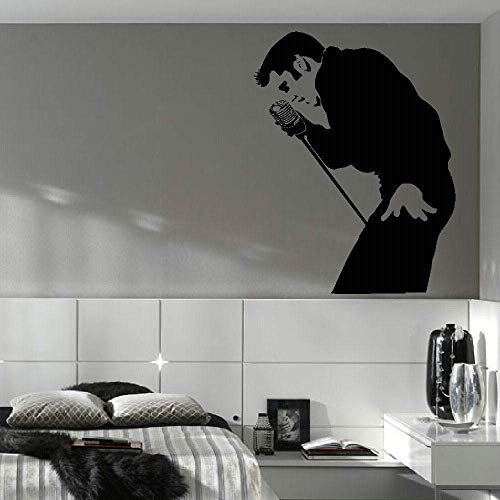 Klassische Elvis Presley Großes Schlafzimmer Wandbild Kunst Aufkleber Schablone Aufkleber Matt Vinyl 55 * 42Cm