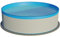 Planet Pool Stahlwandpool rund Größe wählbar, 90 cm tief, Stahl 0,3 mm weiß, Folie 0,2 mm blau, Overlap 450x90