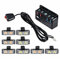 TOTMOX 12-24V 16 LED Grille Avant Stroboscopiques pour Véhicule Voiture Moto, ABS Flash Avertissement d'Urgence Barres Lumineuse Style Clignotant Lampes Ambre&Blanc