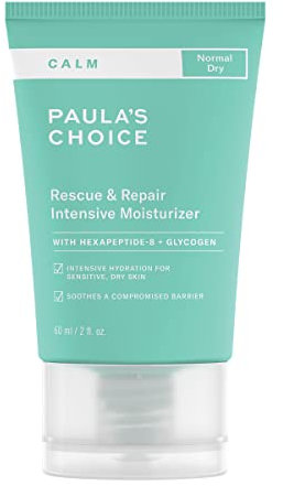 Paula's Choice CALM Rescue & Repair Intensive Nachtcreme - Lindert Rötungen & Hilft die Hautbarriere zu schützen - Für Empfindliche Haut Geeignet - mit Hexapeptid-8 - Normale bis Trockene Haut - 60 ml