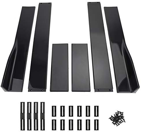 Artudatech Seitenschwellerverlängerungen Splitter glänzend schwarz Passgenau für V-W Go-lf MK5 MK6 MK7 CC Fo-rd Mustang Fo-cu-s RS ST