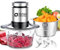 Kitchen in the box Food Processors,Small Meat Grinder & Food Chopper Electric Vegetable Chopper with 2 Bowls (8 Cup+8 Cup)& 2 Bi-Level Blades for Meat/fish/Vegetable/Baby Food (Black,8cup+8cup)