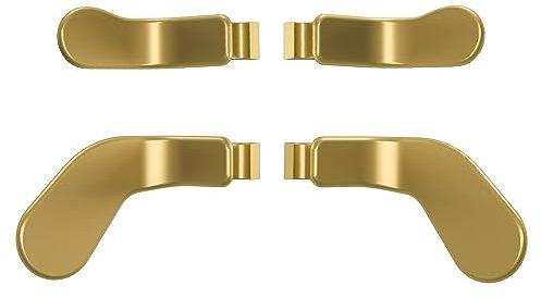 eXtremeRate 4 Paddles Metallo per Xbox Elite Series 2 Controller,Palette Levette Posteriori in Acciaio Inossidabile Ricambio per Xbox Elite V1/Series 2 Core Joystick-Eroe Oro