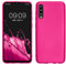 kwmobile Case kompatibel mit Samsung Galaxy A50 Hülle - Schutzhülle aus Silikon metallisch schimmernd - Handyhülle Metallic Pink