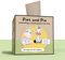 PIET UND PIA Toilettenpapier für’s Töpfchentraining – spielend lernen - Recycling-Box – praktische Einzelblattentnahme – 1 Box á 120 Tücher – 3-lagig – hygienisches Klopapier für Kinder