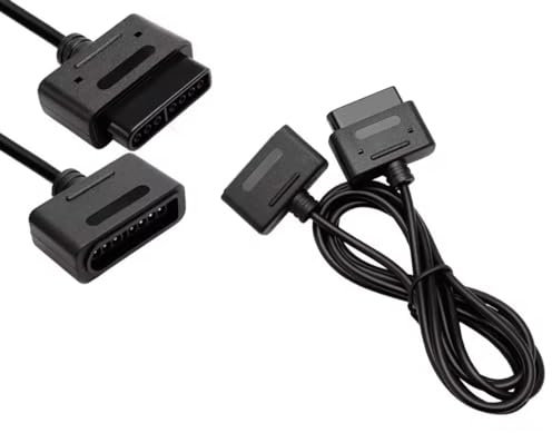 2 Verlängerungskabel für Super Nintendo SNES Controller – 1,8m Extension Kabel für Gamepad Joypad – Kompatibel mit SNES Konsole