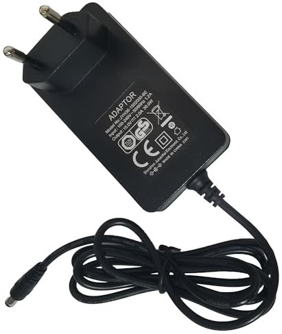 Powkey Universal Netzteil DC 15V 2A Netzadapter AC 100-240V mit DC 5521 Stecker - Adapter/Ladegerät für R100 G100 Powerstation, TV-Monitor, DVD, Audio, Router, CCTV, Überwachungskamera, Drucker