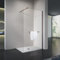 GRAND VERRE Paroi de douche en verre avec porte-serviette en alu rose d'or 140x200 avec barre de fixation recoupable 90 cm
