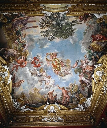 WACTWJNA Klassisches Ölgemälde Moderne Kunst Poster Wandkunst Bilderdruck Mars nach dem Krieg Gewölbe der von Pietro Da Cortona Wand-Kunst Bild für Wohnkultur 60x90cm