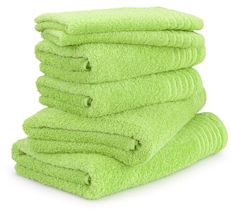 Möve Handtuchset New Classic 6-TLG Handtücher - 2X 30x50 cm + 2X 50x100 cm + 2x67x140 cm, 100% Baumwolle, wild Lime