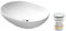 VBChome Waschbecken 50 x 38 cm Keramik Weiß Oval Waschtisch Handwaschbecken Aufsatzwaschbecken Komfortabel Modern Elegant Waschbecken mit Click-Clack Weiß