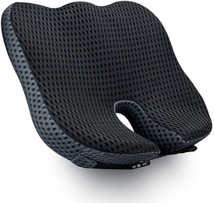 FOUNDCOOL Sitzkissen Auto Autositzkissen Fahrersitz Sitzerhöhung Auto Erwachsene Sitzauflage Vordersitze Ergonomisches Memory Foam Keilkissen Autositz Sitzkeilkisse für Orthopädisch Bürostühle