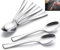 Teaspoons Set of 6, 3.6 * 13.1CM Stainless Steel Dessert Spoons, Dishwasher Safe Mirror Polishing Spoon Set for Coffee, Dessert, Tea, Appetizer