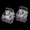 20 Haarklammern Mini Haarspangen Orchideen Clip Pflanzenclips transparent, Größe:12x10x13mm, Inhalt:20 Stück
