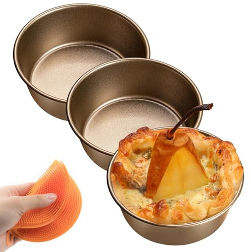 10,2 cm Luftfritteusenform, Mini-Kuchenformen, Jumbo-Muffin-Cupcake-Form, 3-teiliges Antihaft-Backset, Hamburgerbrötchen und Eier, individuelle Pazookie- und Kuchenformen für Luftfritteusen