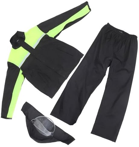 Ciieeo 1 Set Giacca Antipioggia Per Motociclista Impermeabili Giacca Antipioggia Uomo Cappotto Antipioggia Pantaloni Antipioggia Tuta Antipioggia Pantaloni Per Uomo Pantaloni Uomo Giacca