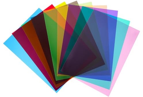 CLISPEED 9stücke Teiliges Farbkorrektur-Gel Blitzlicht Transparente Lichtfilter Für Fotografie Film Und Bühnenbeleuchtung Farbfolien Tee Und Fluoreszierendem