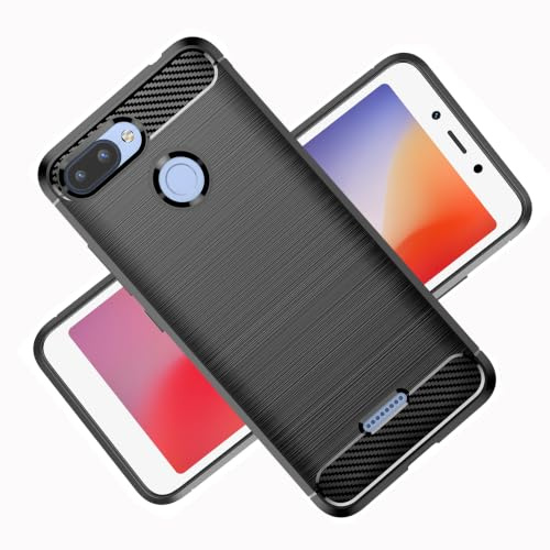LXHGrowH Hülle für Xiaomi Redmi 6A, Ultradünn Weiche Silikon Stoßfest Handyhülle, Flexible TPU Gel Kratzfest Schutzhülle Schutz Case, Schwarz