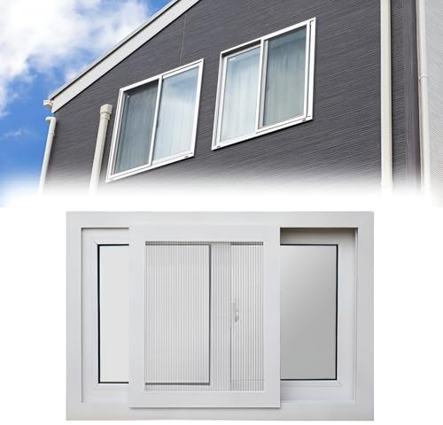 Kellerfenster mit Gehärtetem Glas und Fliegengitter Kleines Fenster für Hühnerstall Badezimmer Garage(HXW 60X80CM/23.6X31.4IN)