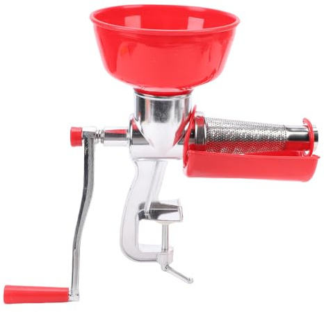 Cosiki Colador de Tomate, Máquina para Hacer Salsa de Tomate de Aleación de Aluminio a Prueba de Desgaste, Máquina Prensadora de Manual Versátil, Colador de Manual para Salsa de Frutas y Verduras