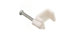 60 Of White Twin And Earth Cable Wire Cord Clips 1.5 Mm
