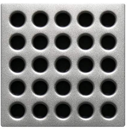 Ebbe E4410 Square Shower Drain Grate, Satin Nickel