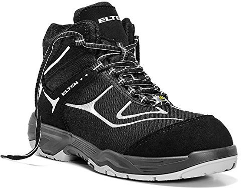 ELTEN Sicherheitsschuhe Horizon Mid ESD S3S, Damen und Herren, Textil, Stahlkappe, leicht, sportlich 41, Schwarz
