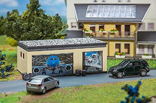 Faller FA 130621 - Doppelgarage mit Antriebsteilen, Zubehör für die Modelleisenbahn, Modellbau