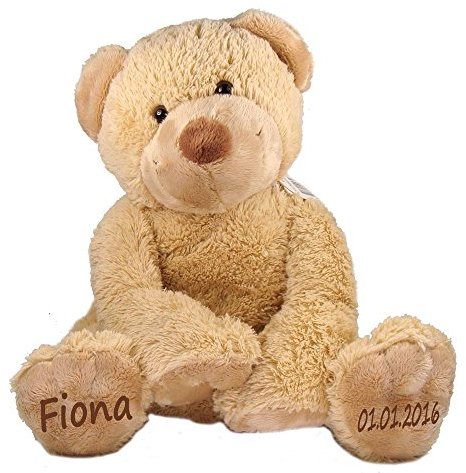 Elefantasie Stofftier Teddy Bär Geschenk mit Namen und Geburtsdatum personalisiert 25cm