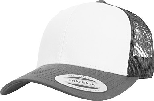 Flexfit Unisex Retro Trucker Colored Front Kappe, darkgrey/White, Einheitsgröße EU