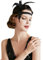 BABEYOND Bandeau Gatsby Cristal 1920s Plume Flapper Accessoires Charleston Vintage Noir