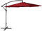 Happy Garden Parasol déporté OAHU rond 3,50m de diamètre rouge avec manivelle. Parasol déporté inclinable et rabattable.