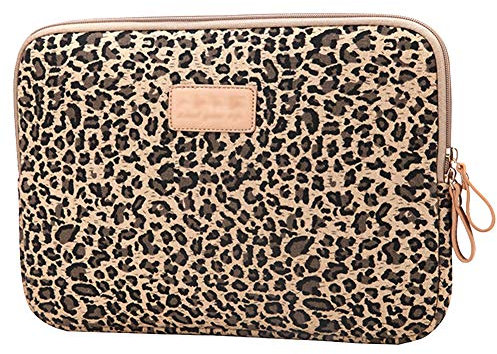 Leopard Print Laptop Notebook MacBook iPad Case Bag Sleeves, 11.6 Inch Cover Sleeve Bag for MacBook/Laptops/Notebooks/Ultrabooks/Netbooks,Brown