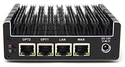 Protectli Vault FW4B - 4 Port, Firewall Micro Appliance/Mini PC - Intel Quad Core, AES-NI, 8GB RAM, 120GB mSATA SSD - Compatible with pfSense/OPNsense etc.