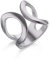 OIDEA Damen Offener Ring Schmetterling: Silber Damenring aus Edelstahl Mode einzigartig Geschenk für Frauen Mädchen Größe 54