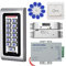 KDL Kit sistema di controllo accessi RFID Tastiera impermeabile con serratura elettrica DC 12V, Rilascio uscita porta, per singola porta in vetro di legno