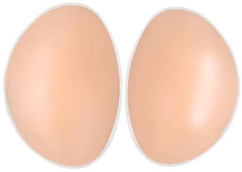 IVITA Bra Insert Pads Push Up Breast Inserts Silicone Bra Push Up Breast Pads Enhancer Bust Padding For Swimsuit Bikini (Beige, M-182g/Pair-Cup B)