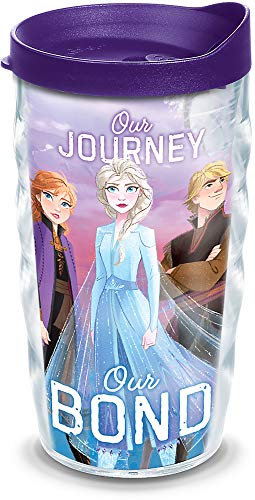 Tervis Disney Frozen 2 Group Made in USA Double Walled Insulated Tumbler Travel Cup Keeps Drinks Cold & Hot, 10oz Wavy, Classic