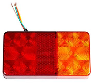 ETUKER LED Anhänger Rückleuchten Bremsleuchte, 12V Anhänger Rücklicht Kontrollleucht Hintere Wasserdichte Anhänger Rückleuchten, Für Wohnwagen/RV/LKW/Anhänger Beleuchtung(10 LED-Chips)