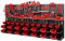 Storage System, 780 x 1728 mm, Stacking Boxes, Wall Shelf, 20 Holders, Storage Boxes, 50 Boxes, 6 Compartments