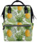 Big Joke Wickelrucksack Tropische Palmenblätter Ananas Multifunktions-Wickeltasche mit Reißverschluss für die Aufbewahrung von Babys und Papas
