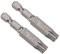 sourcing map 2Pcs Embouts de Tournevis T45 Torx Magnétique 2 Long Security Tamper Proof Étoile 6 Point Vis Perceuse Mèche avec 1/4 Hexagonal Tige