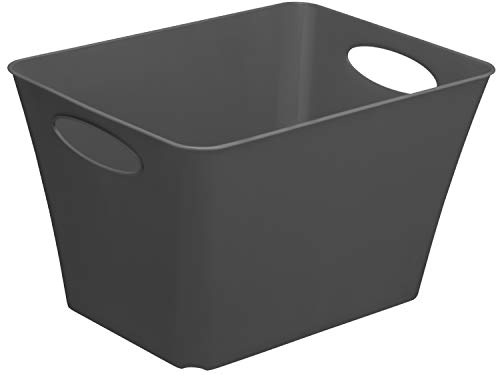 Rotho Living Aufbewahrungsbox 24l, Kunststoff (PP) BPA-frei, anthrazit, 24l (43,1 x 32,1 x 26,0 cm)