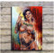 MGSHN Kunst Tattoo Bonnie Rotten Bar Dekoration Malerei Leinwand Malerei Wandkunst hängen Steam Punk Drink Bar Dekoration Poster Bild - 60x80cm Holzrahmen