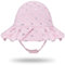 Sommerhut für Mädchen, faltbar, weiche Baumwolle, Strandhüte mit breiter Krempe, Fischerhut, Rosa Silber Sterne, S