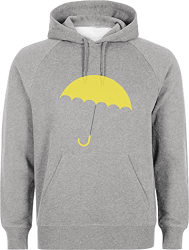 Gelber Regenschirm-Hoodie., grau, XXL