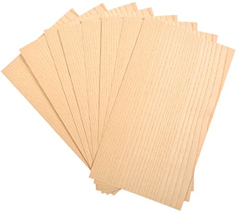 Esche x 8 Blatt | Holzfurnier | Menge: 0,38 m² | Ausgezeichnet für: Modellbau, Möbel, Reparaturarbeiten, Restaurieren, Basteln, DIY, Inlay und Handwerk schmal liniert