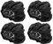 4 Stück/Set Kinderwagen-Rad-Schutzhüllen, Schwarz, Rollstuhl-Reifenschutz für Kinder, Kinderwagen, Jogger, Räder, Schutzabdeckungen(L)