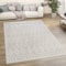 Paco Home Outdoor Teppich wetterfest & langlebig Moderne Boho-Designs mit 3D-Effekt Skandi-Look UV-beständig & robust für Balkon, Garten, Wohnzimmer & Küche, Grösse:80x150 cm, Farbe:Creme 3