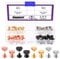 Swpeet 40Pcs Metall Herz Form Dekoration Nieten Set, 4 Farben 10mm Herz Niete für Gürtel Kleidung Geldbörse Handtasche Leder Handwerk